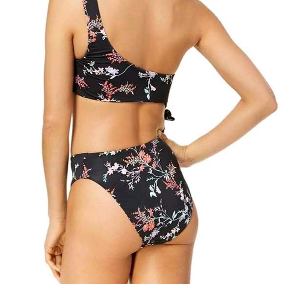 Bar III Reversible One-Shoulder Cutout 1-Piece Swimsuit, Size L, floral - Picture 2 of 4